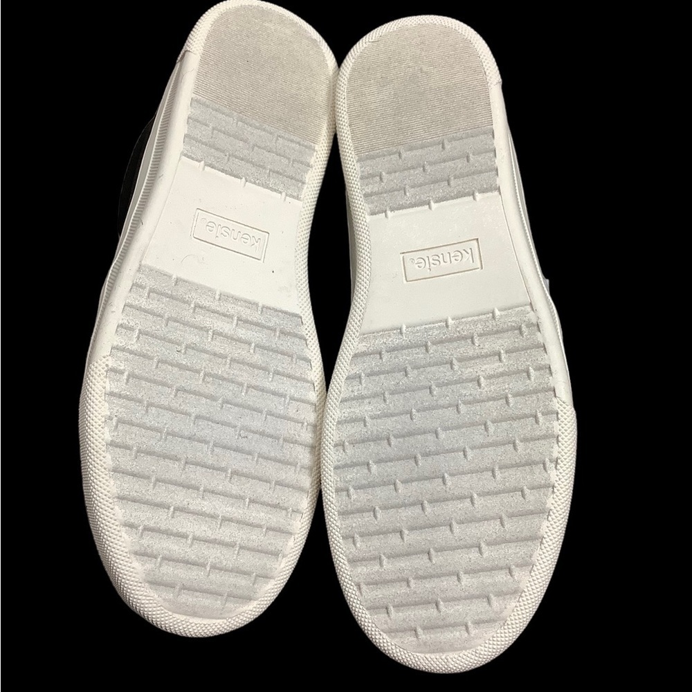 Kensie Soren USA 6.5 Black Loafers Side Zipper Sneakers Shoes Suede Durable NWT - Picture 5 of 7